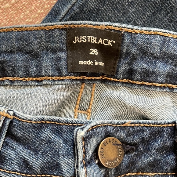 JustBlack made in USA jeans size 26 stretch denim - Picture 3 of 3
